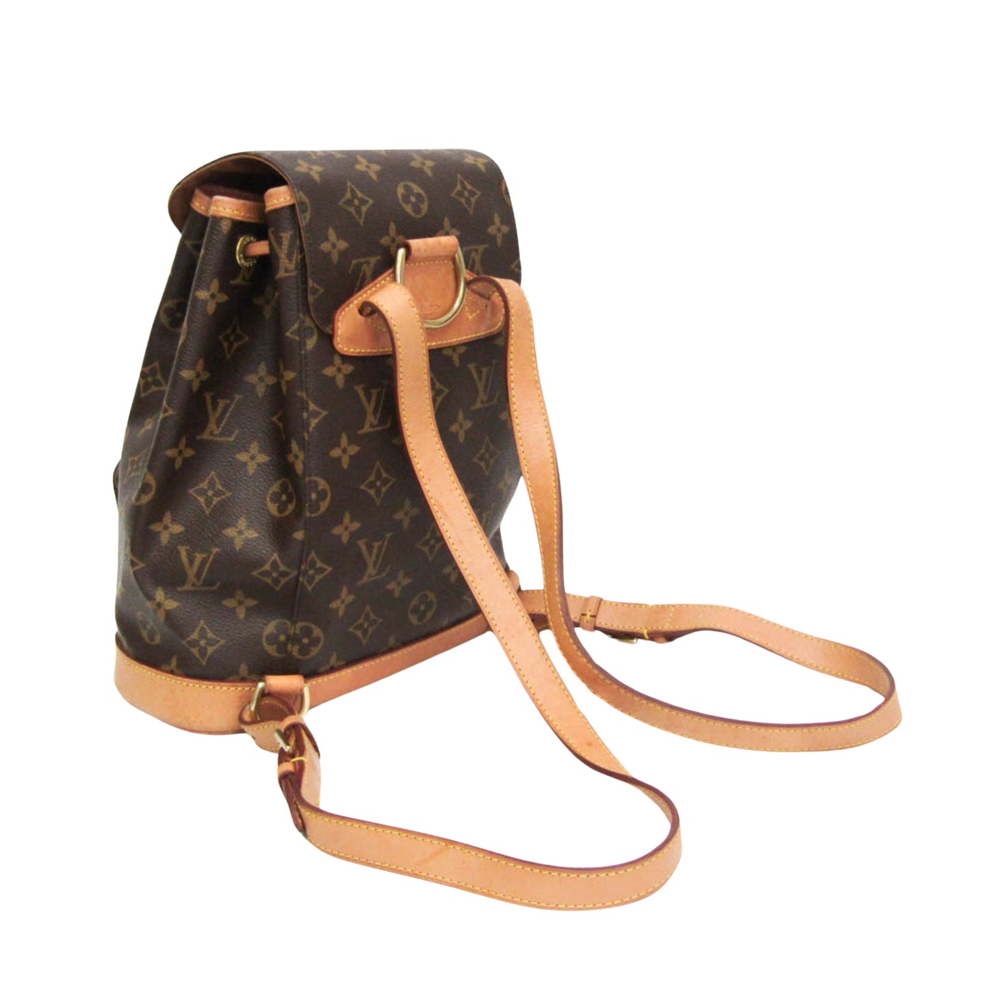 Louis Vuitton Montsouris MM Brown Canvas Backpack Bag