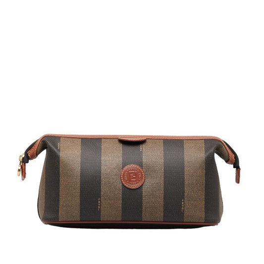 Fendi Beige Canvas Clutch Bag