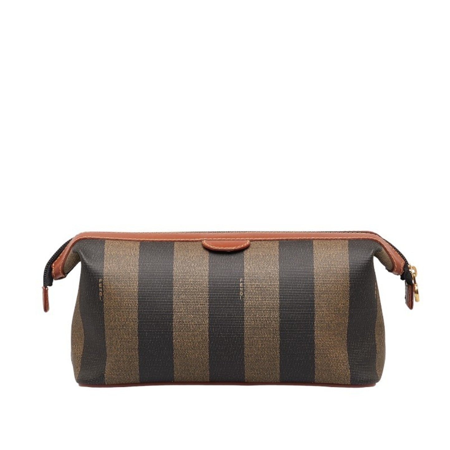 Fendi Beige Canvas Clutch Bag