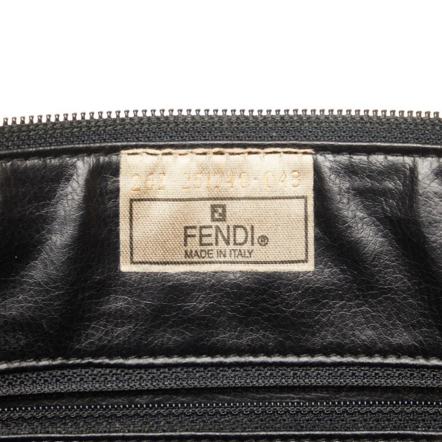 Fendi Beige Canvas Clutch Bag