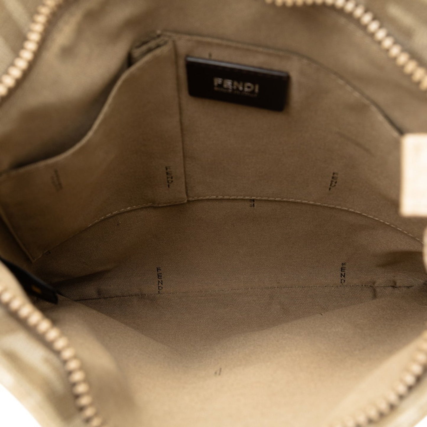 Fendi Zucchino Beige Canvas Shopper Bag