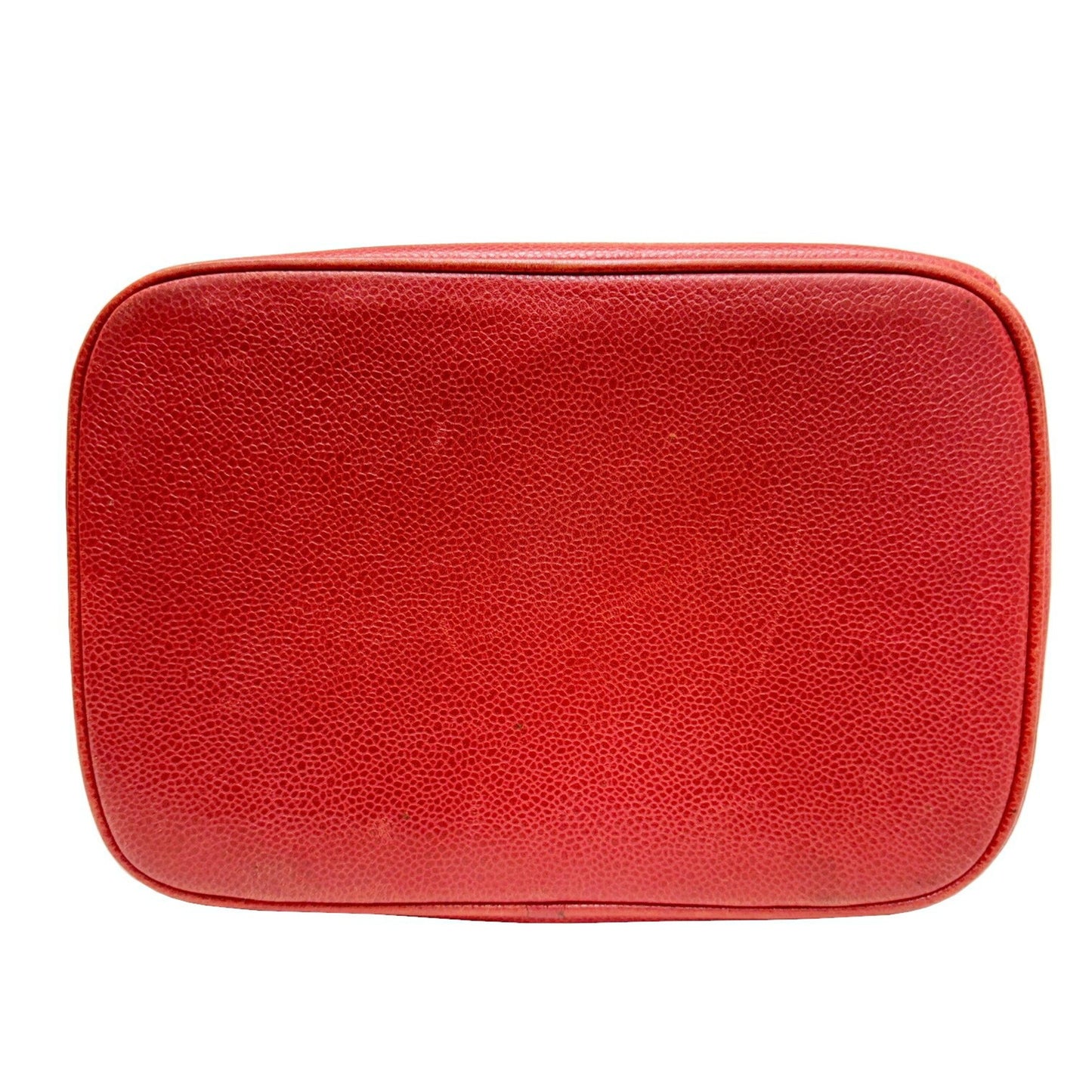 Chanel Vanity Red Leather Hand Bag