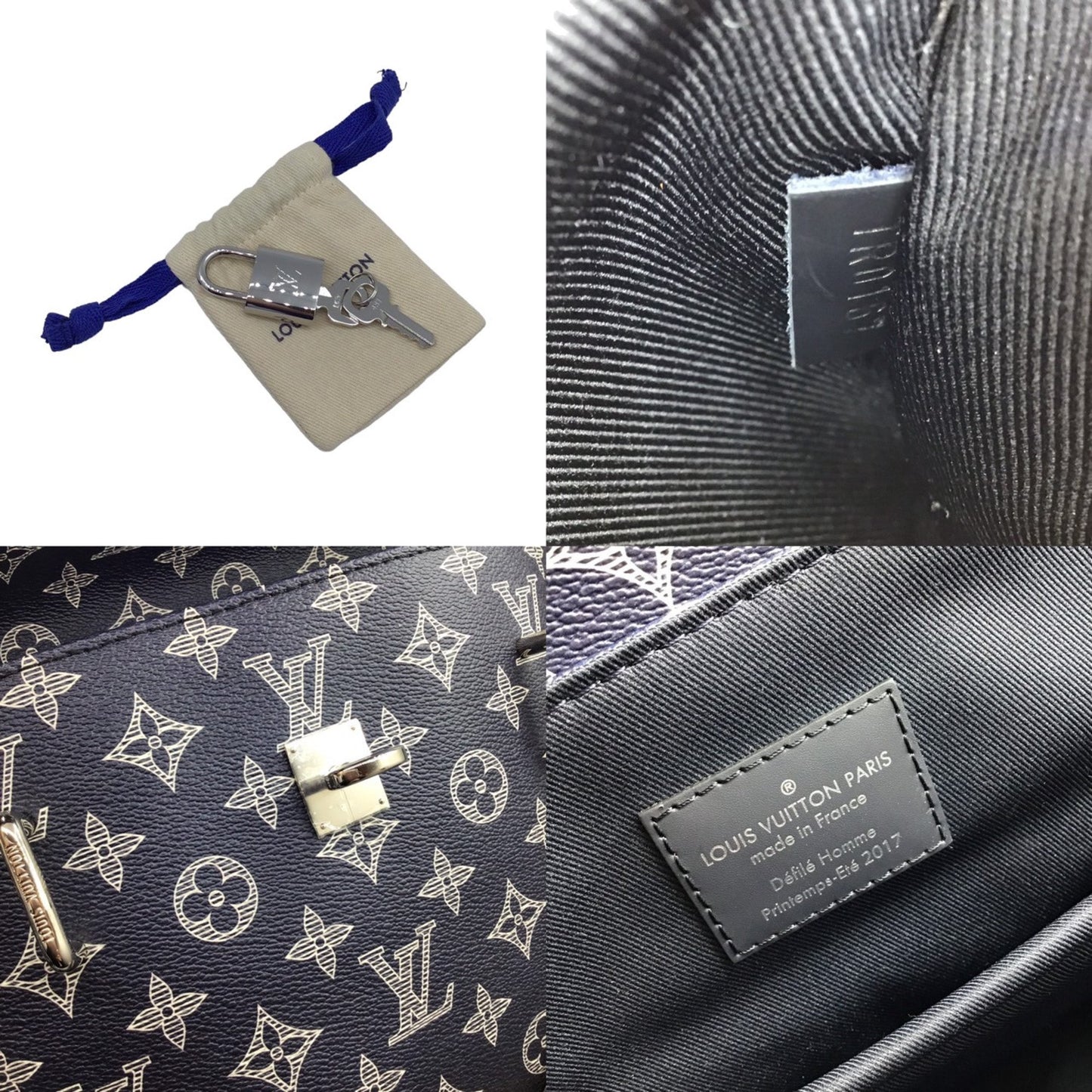 Louis Vuitton Steamer Navy Canvas Backpack Bag