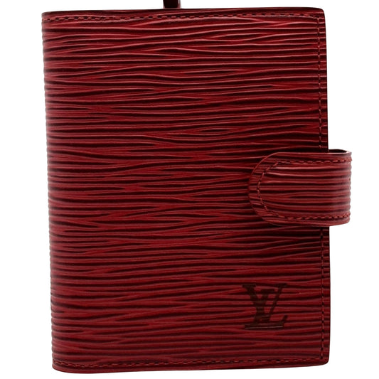 Louis Vuitton Agenda cover Red Leather Wallet Accessories