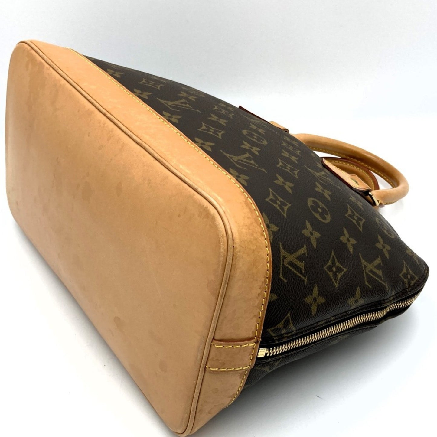 Louis Vuitton Alma Brown Canvas Hand Bag