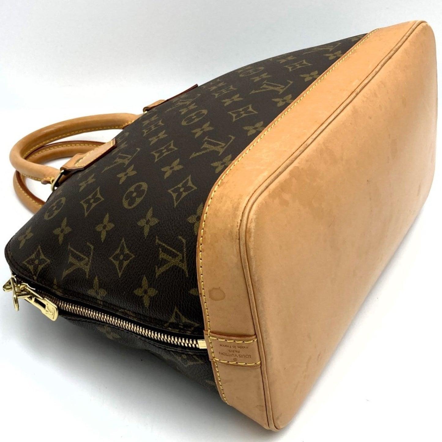 Louis Vuitton Alma Brown Canvas Hand Bag