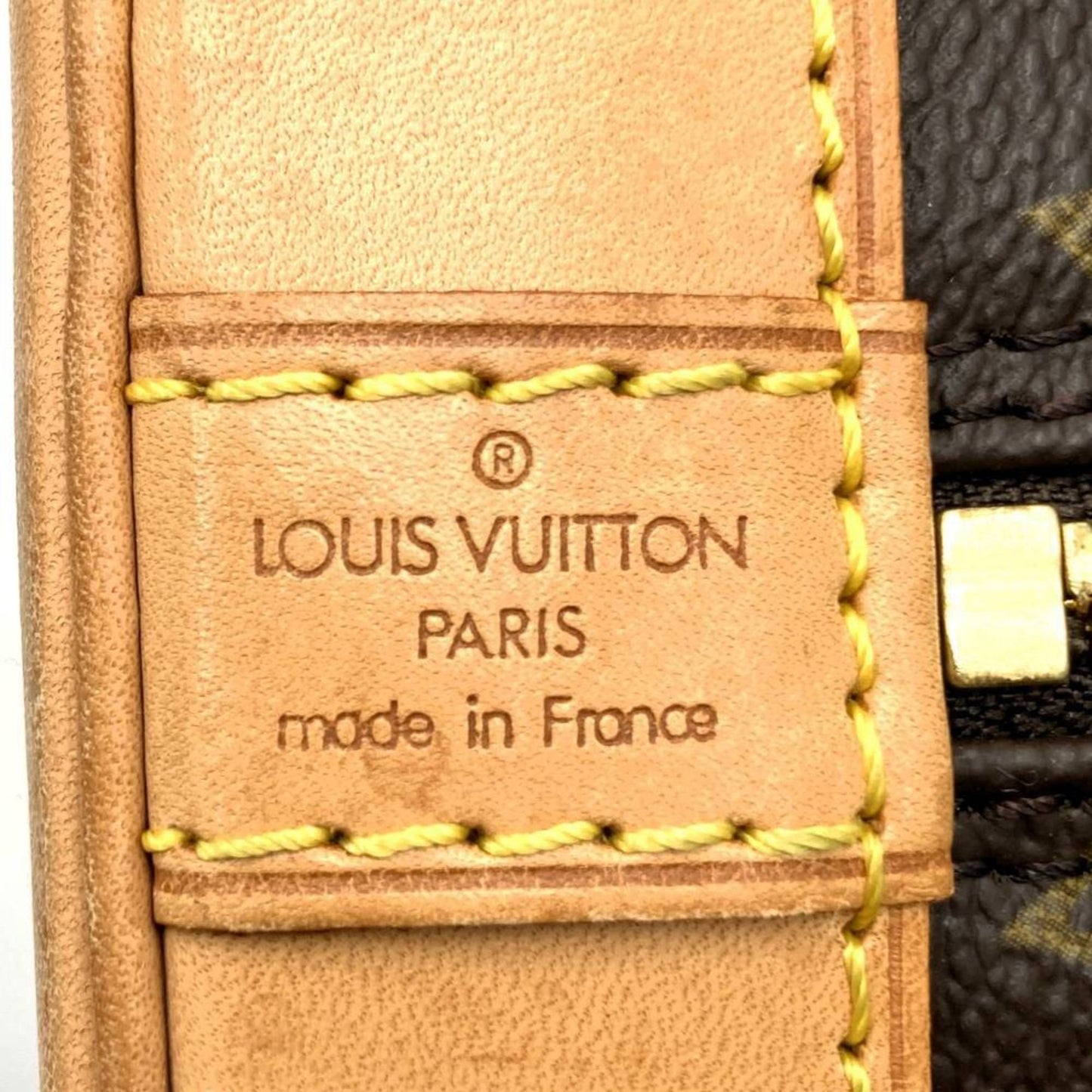 Louis Vuitton Alma Brown Canvas Hand Bag