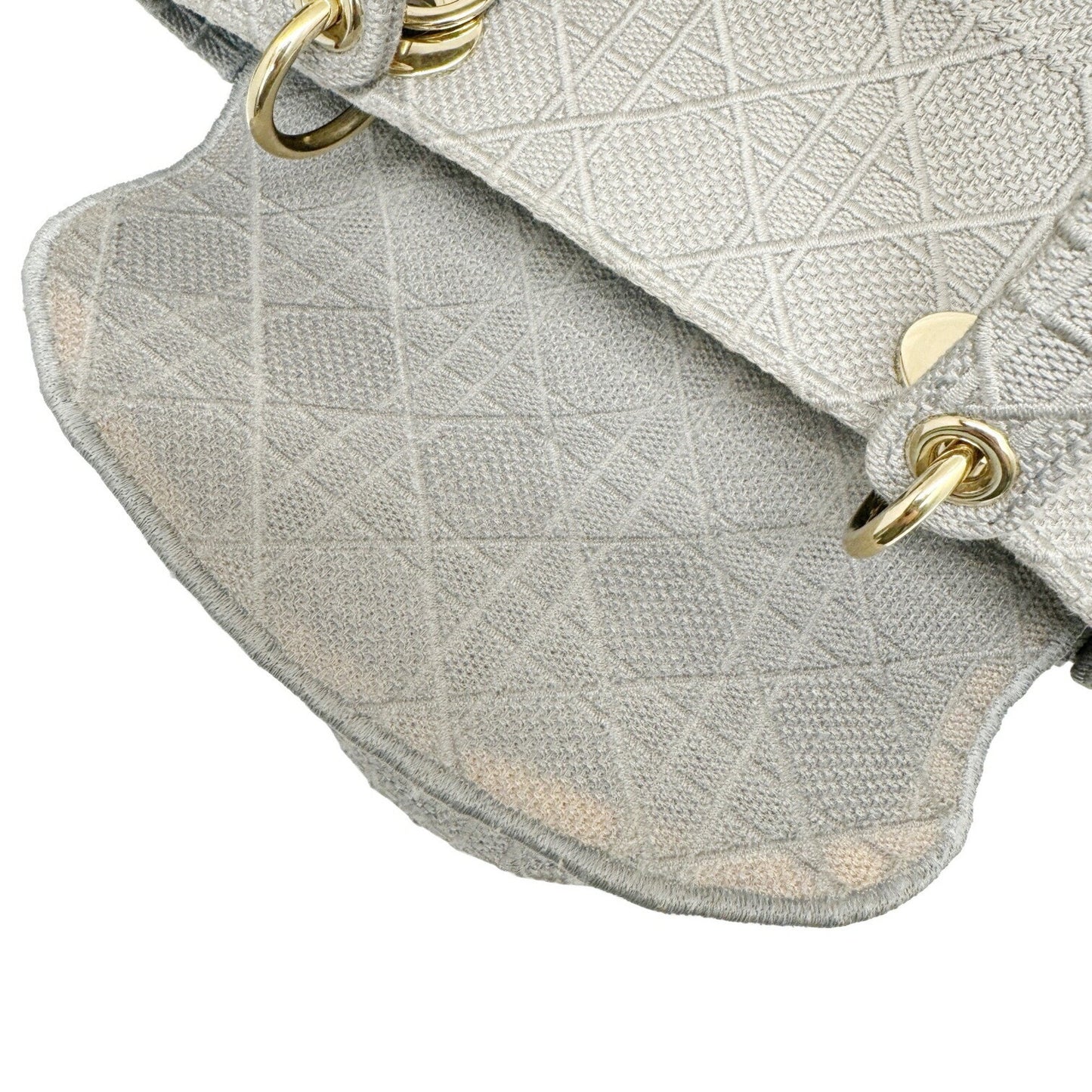 Dior Lady D-Light Grey Canvas Hand Bag