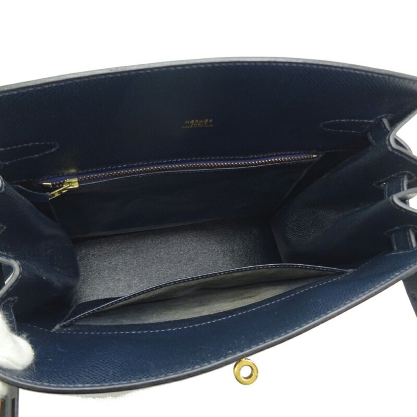 Hermès Kelly Navy Leather Shoulder Bag