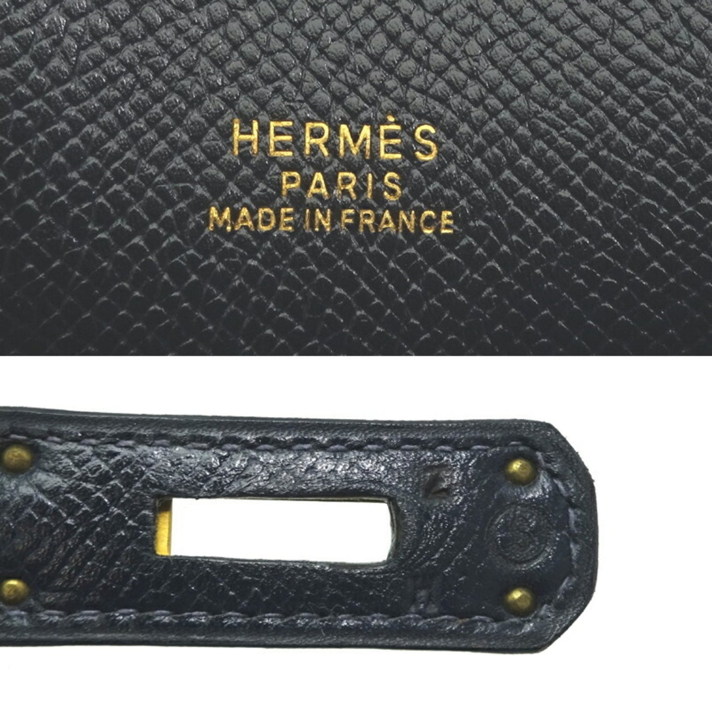 Hermès Kelly Navy Leather Shoulder Bag