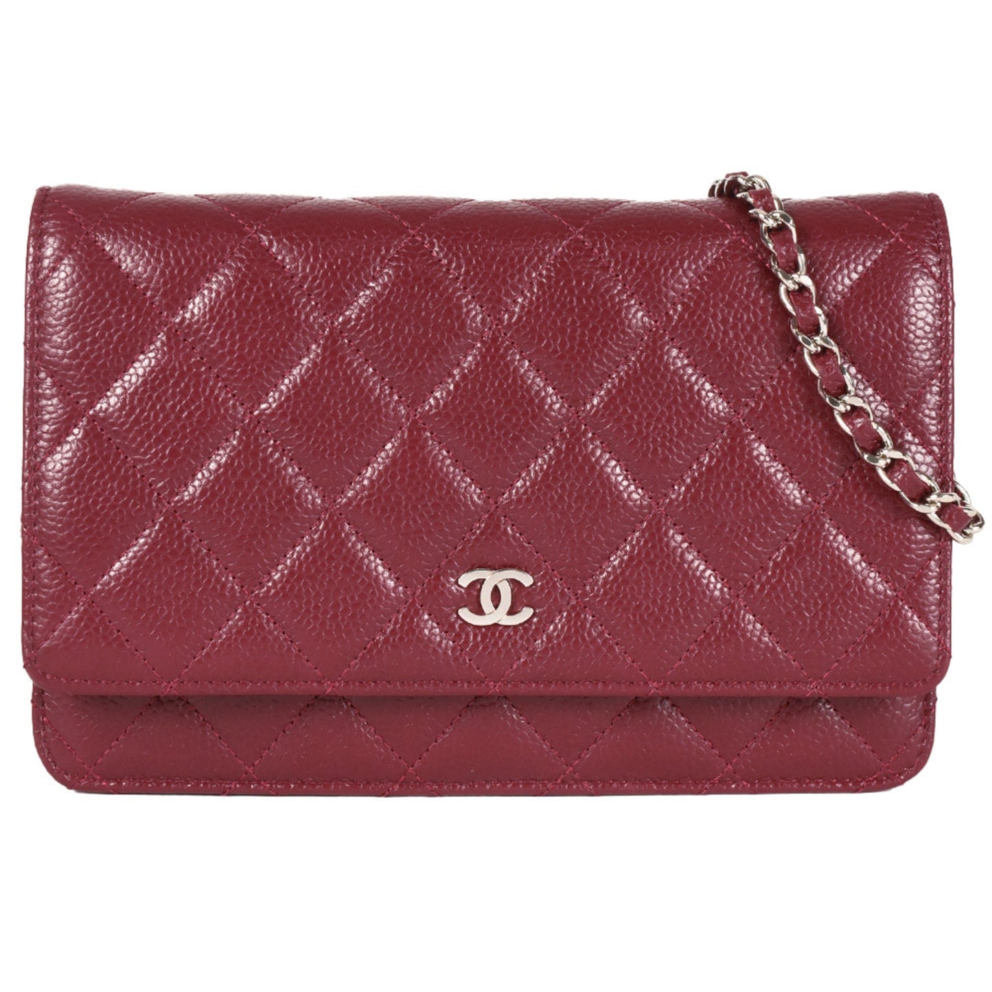 Chanel Wallet On Chain Red Leather Shoulder Bag