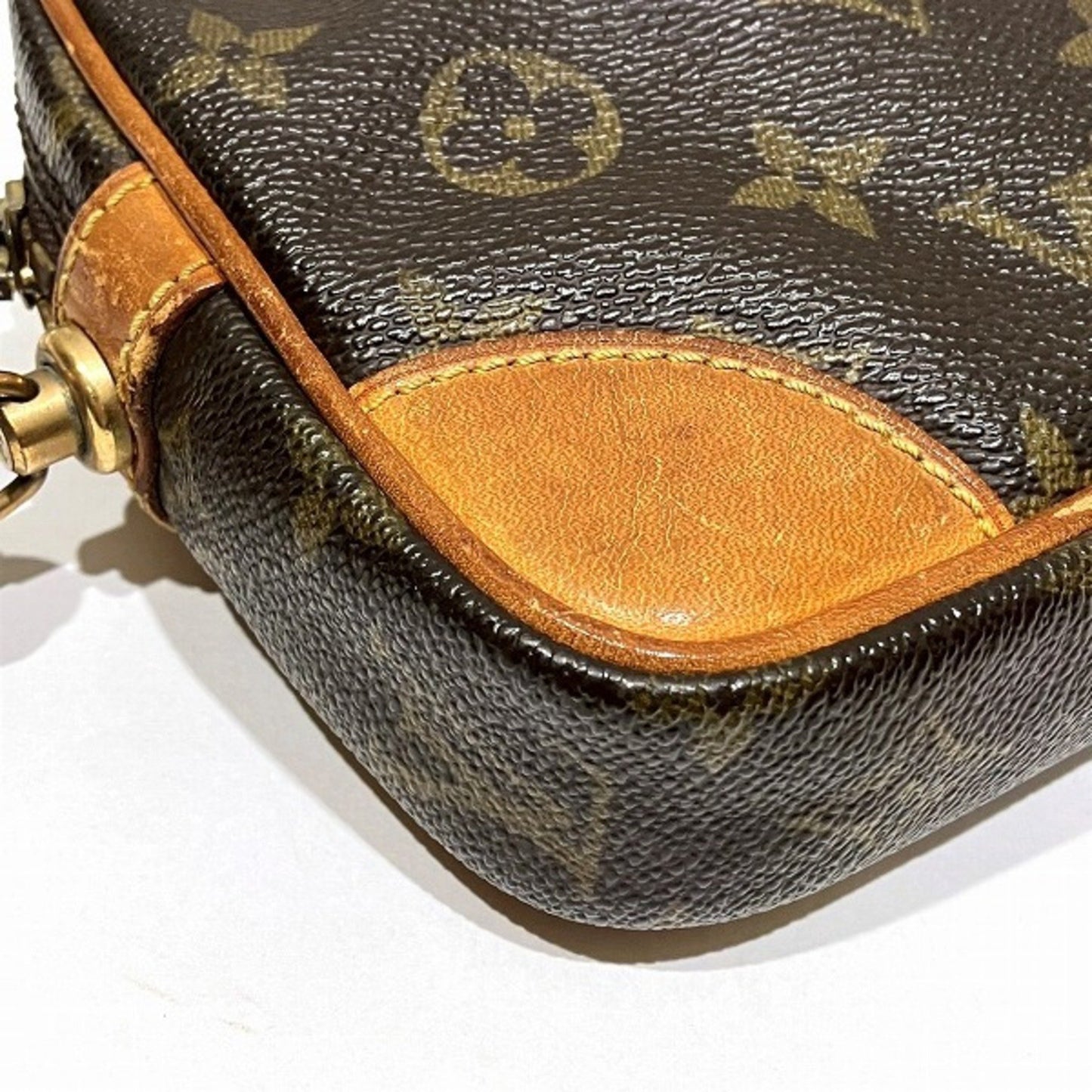 Louis Vuitton Marly Dragonne Brown Canvas Clutch Bag