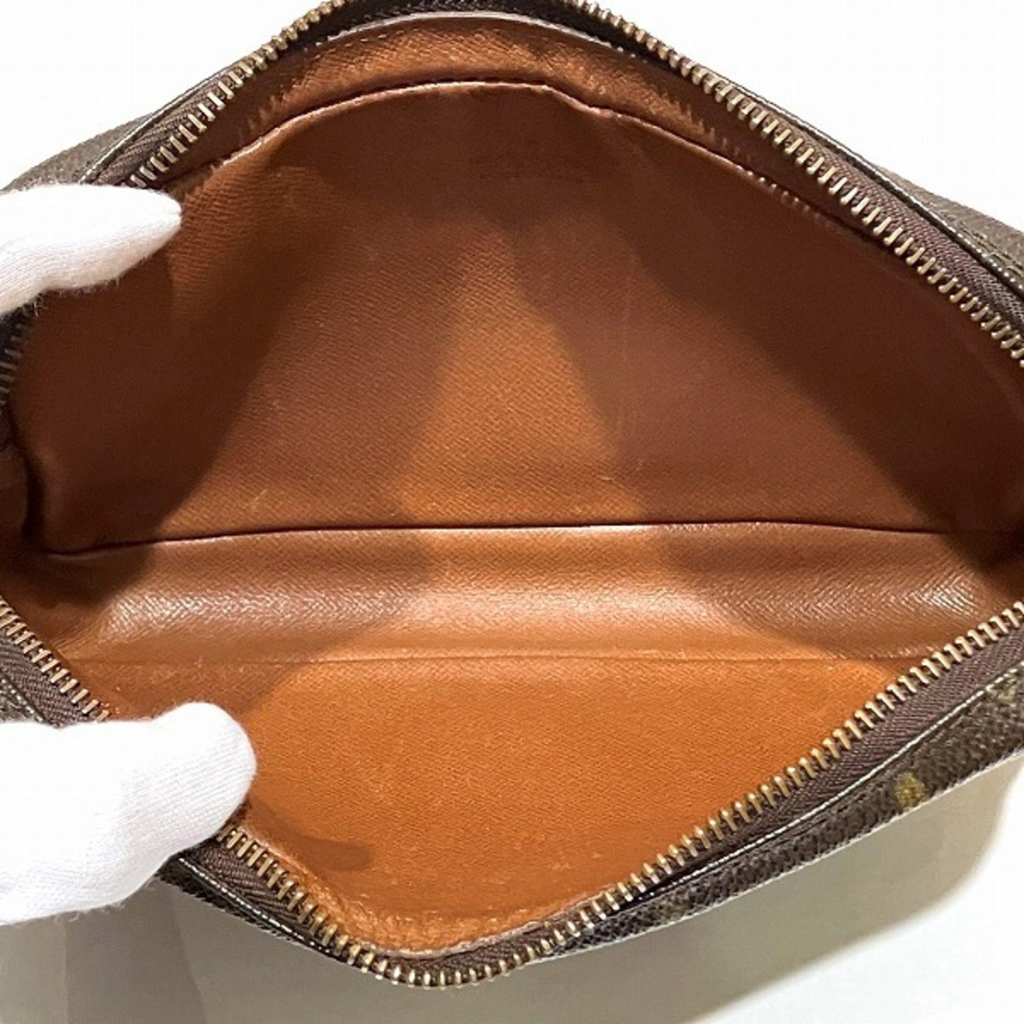 Louis Vuitton Marly Dragonne Brown Canvas Clutch Bag