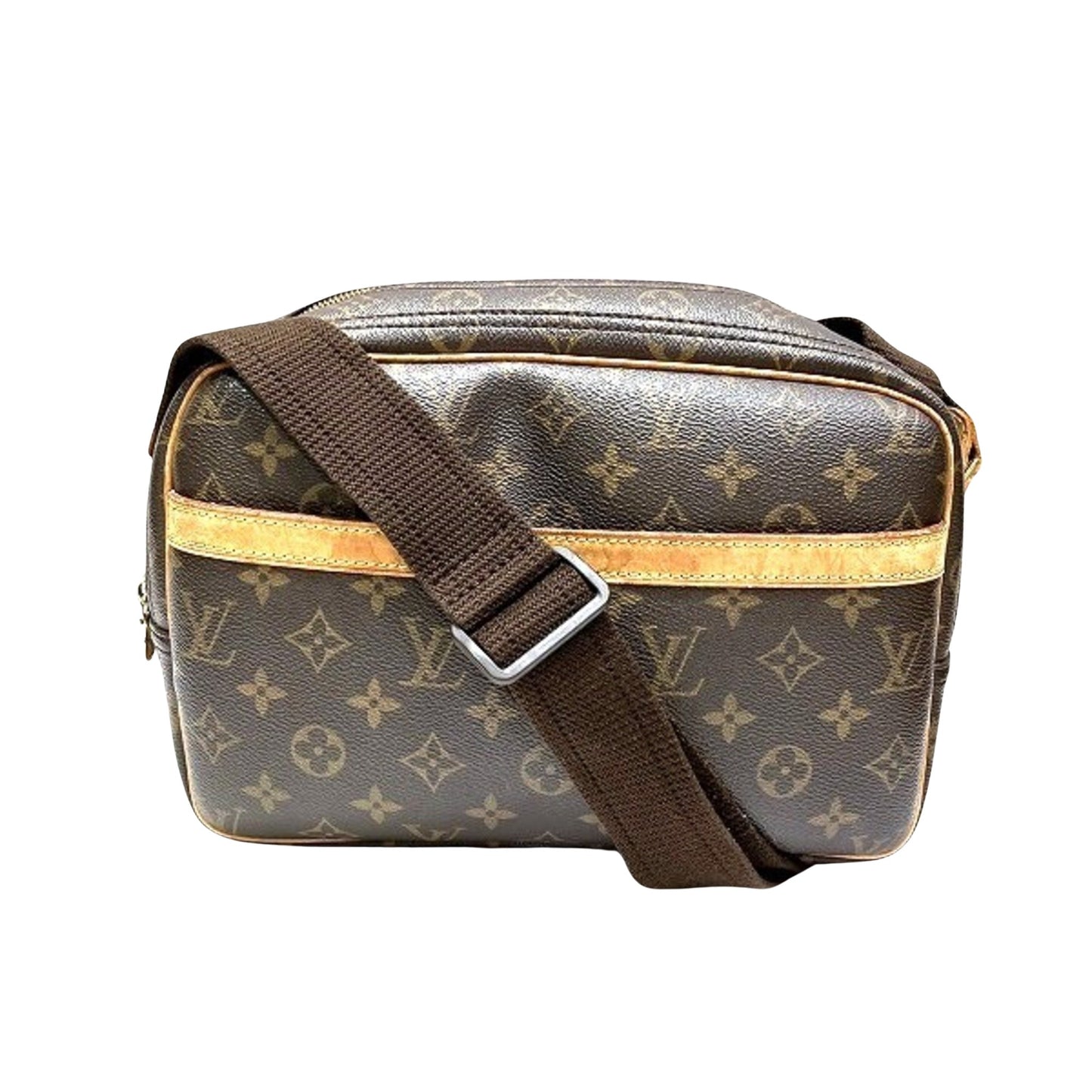 Louis Vuitton Reporter Brown Canvas Shoulder Bag