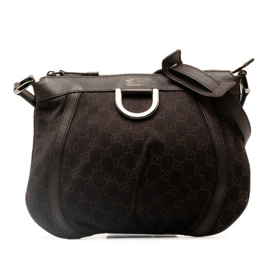 Gucci Abbey Brown Canvas Shoulder Bag