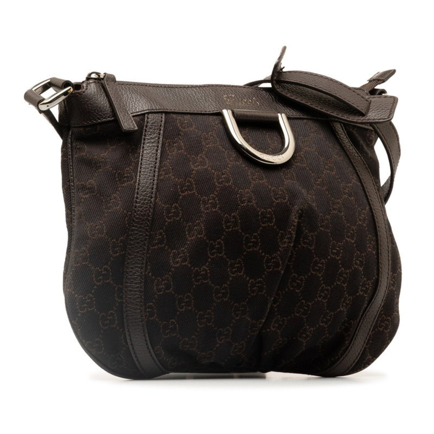 Gucci Abbey Brown Canvas Shoulder Bag