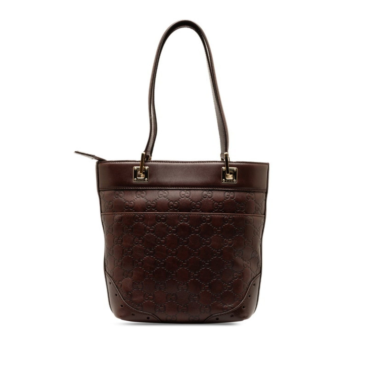 Gucci Cabas Brown Leather Tote Bag