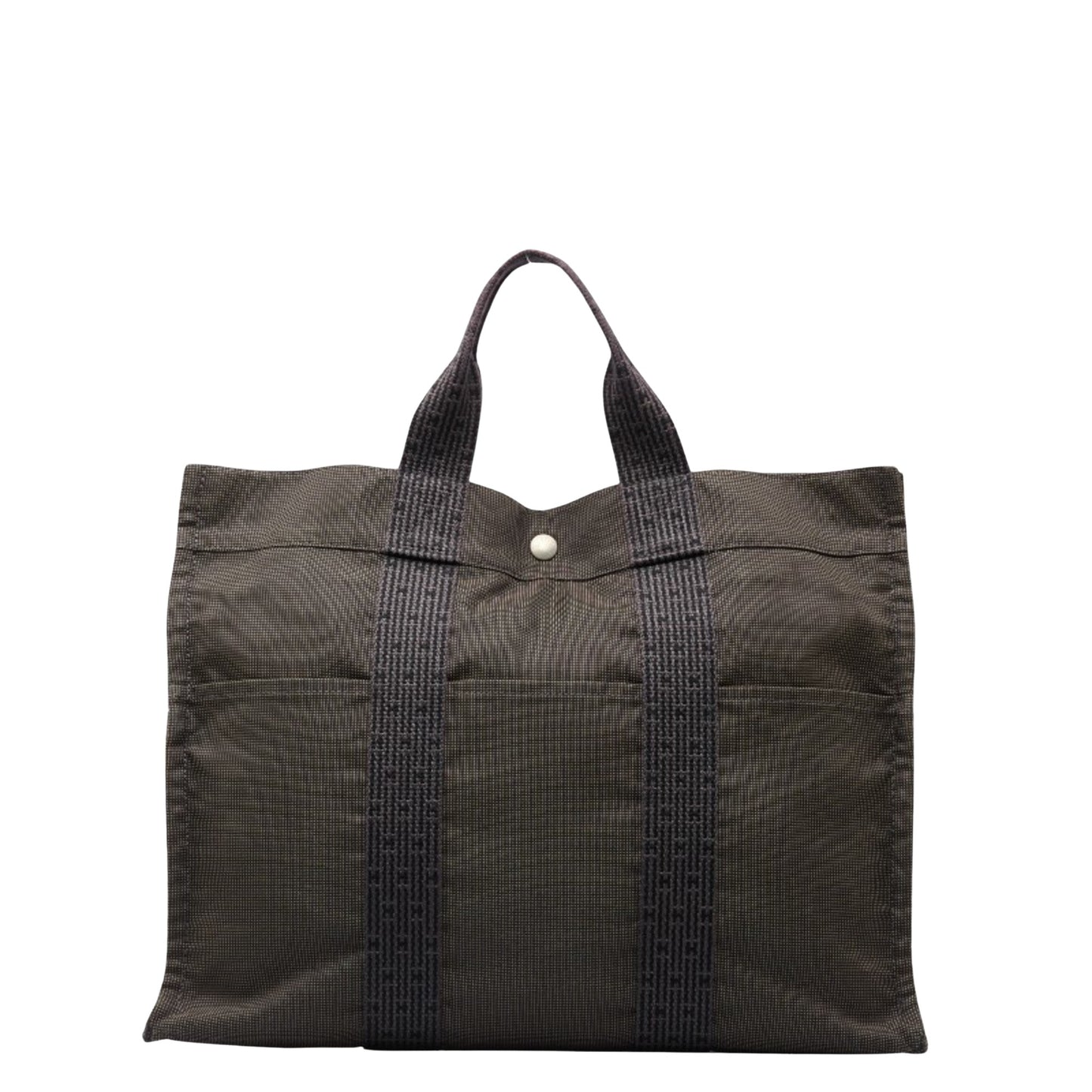 Hermès Herline Grey Canvas Tote Bag