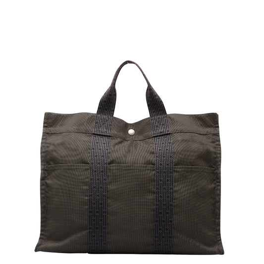 Hermès Herline Grey Canvas Tote Bag