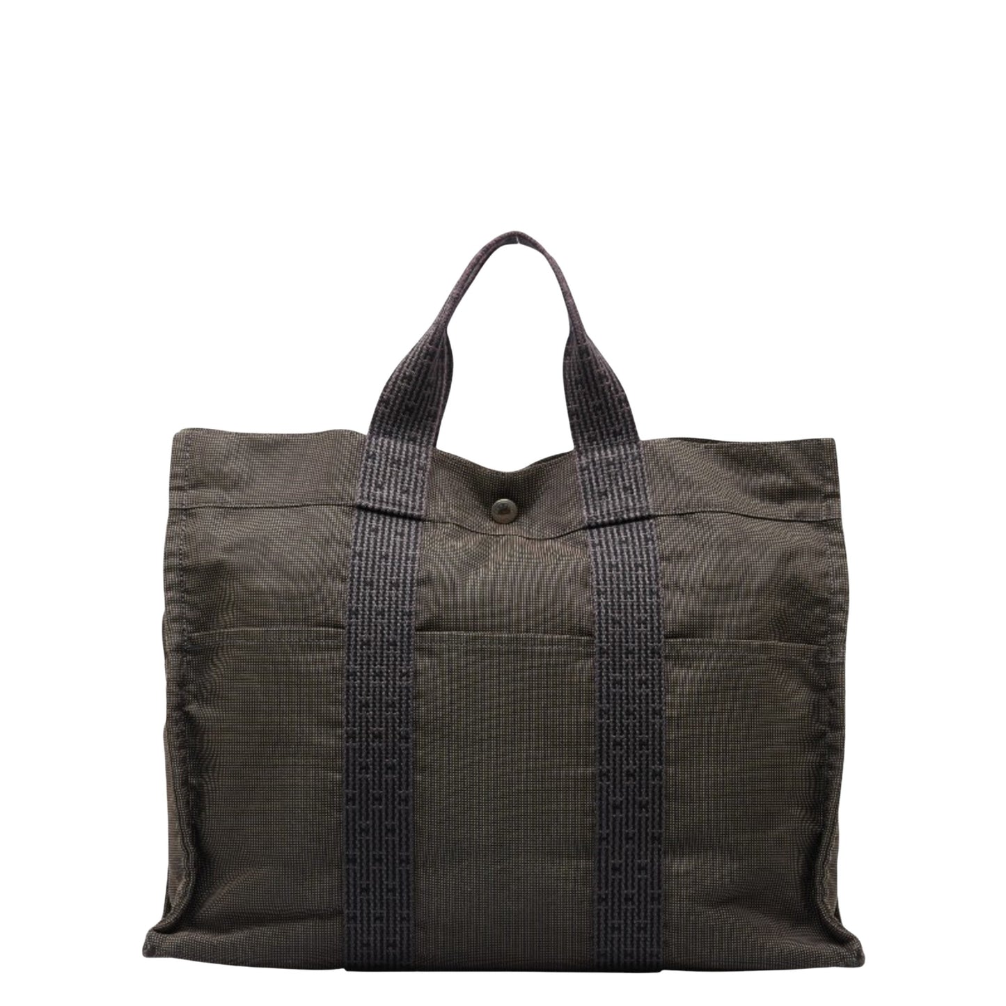 Hermès Herline Grey Canvas Tote Bag