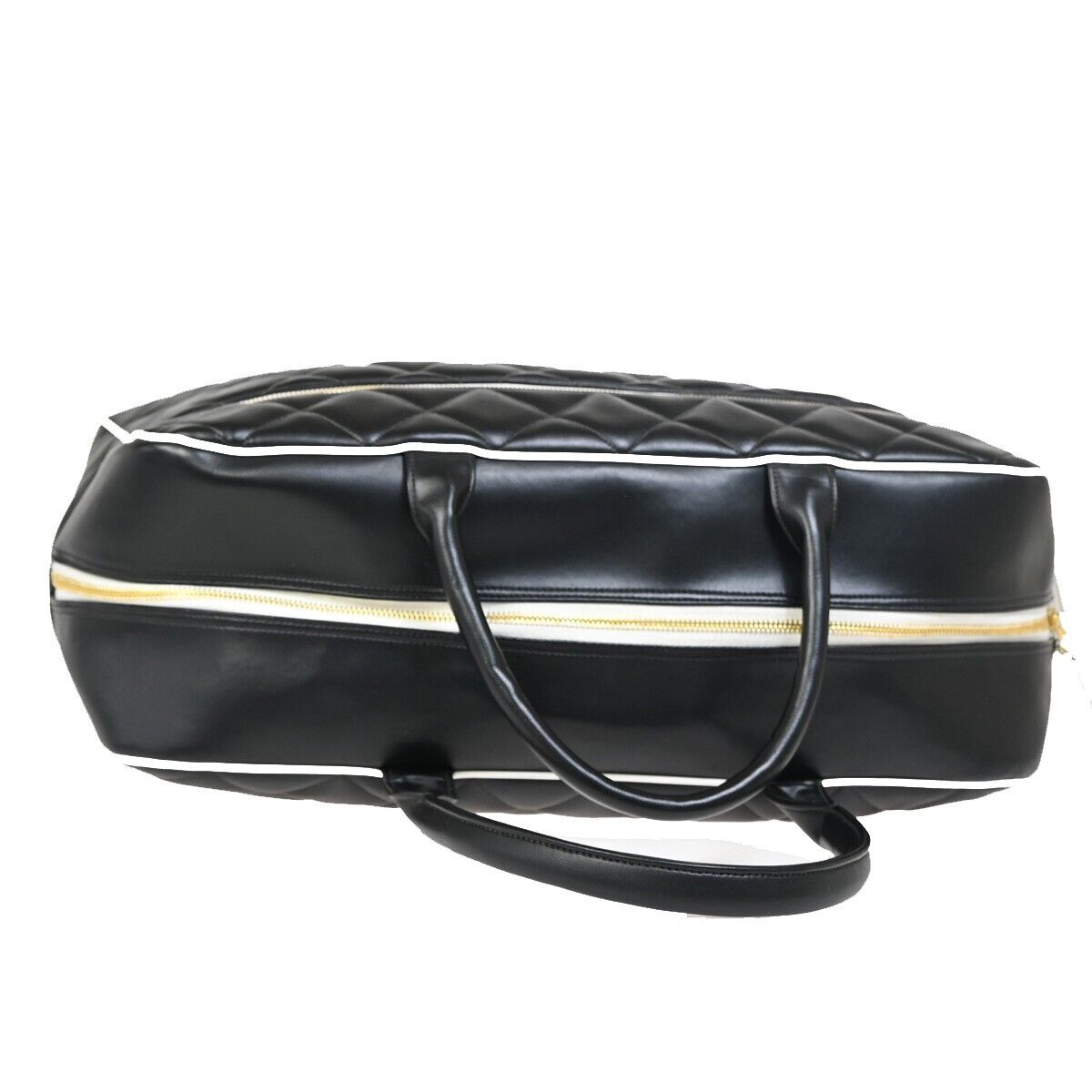 Chanel Bowling Black Leather Travel Bag