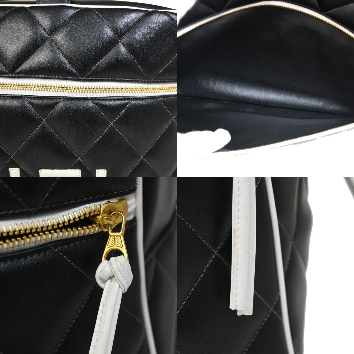 Chanel Bowling Black Leather Travel Bag