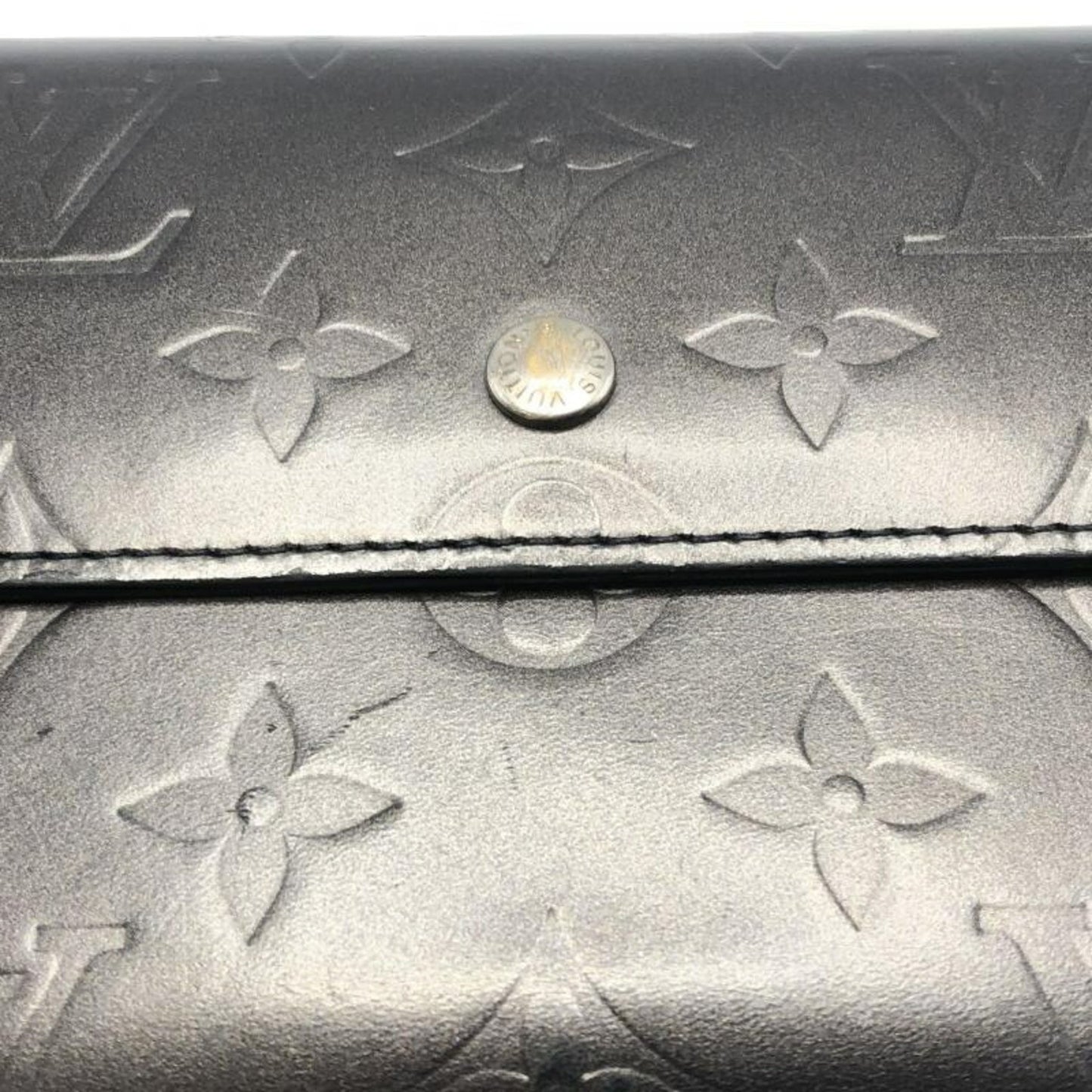 Louis Vuitton Trésor Grey Leather Wallet Accessories