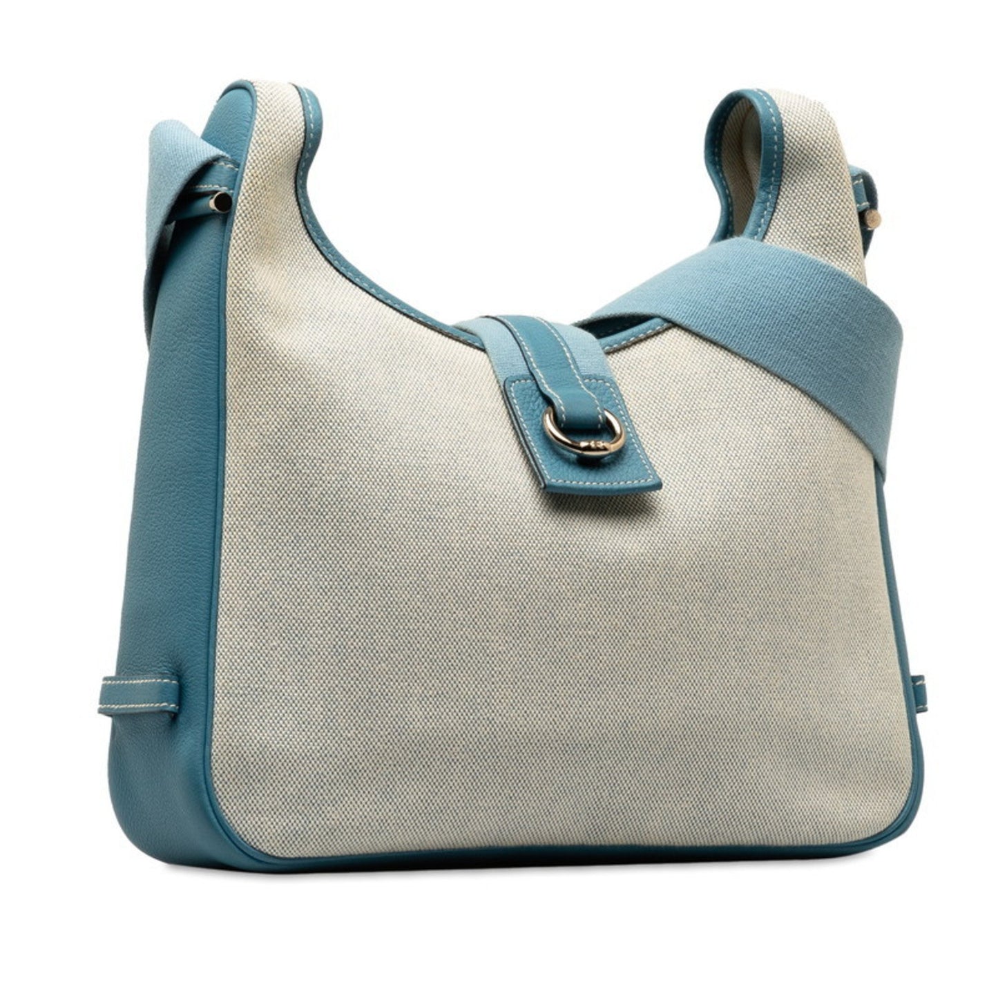 Hermès Tsako Blue Canvas Shoulder Bag