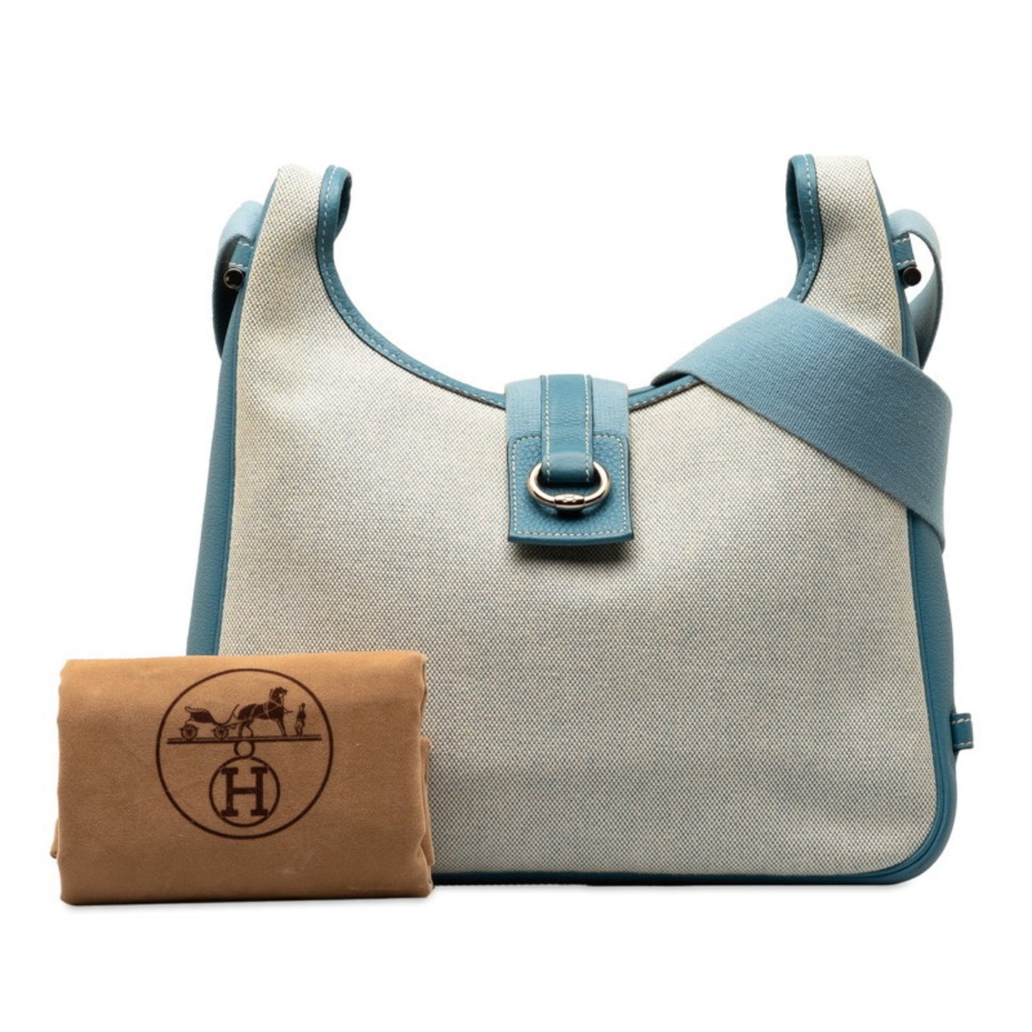 Hermès Tsako Blue Canvas Shoulder Bag