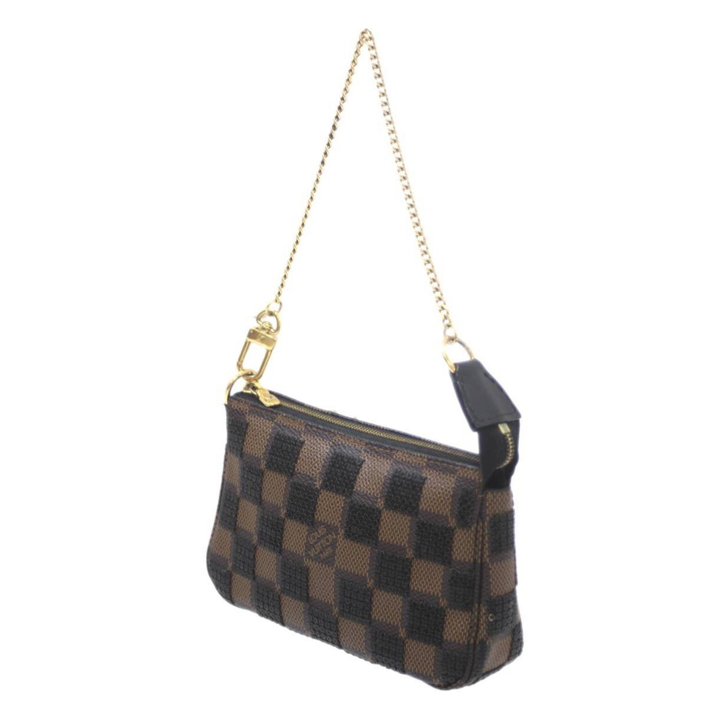 Louis Vuitton Mini Pochette Accessoires Brown Canvas Clutch Bag