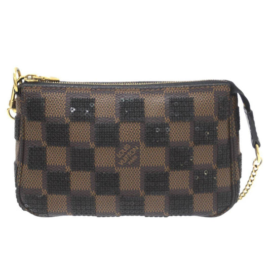 Louis Vuitton Mini Pochette Accessoires Brown Canvas Clutch Bag