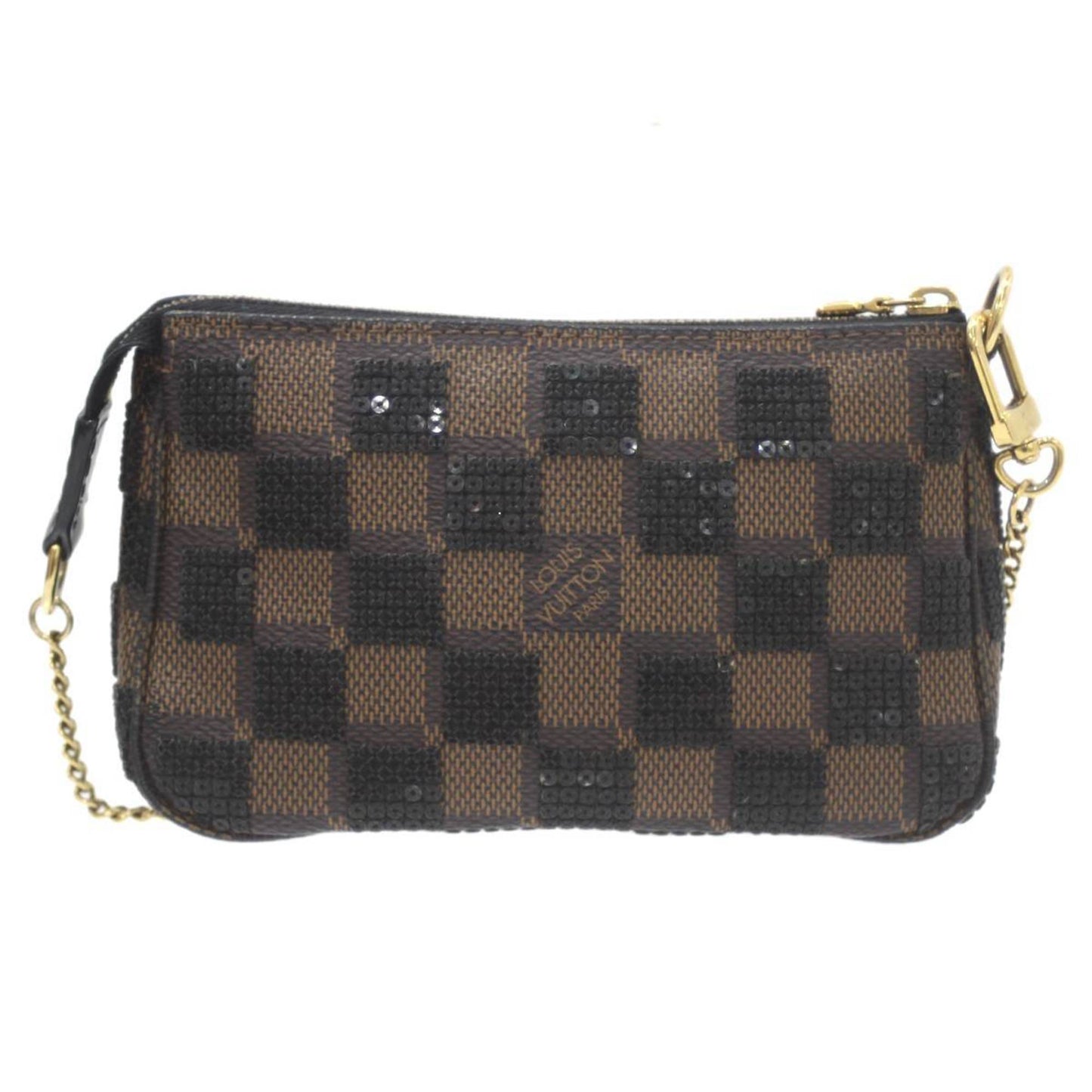 Louis Vuitton Mini Pochette Accessoires Brown Canvas Clutch Bag