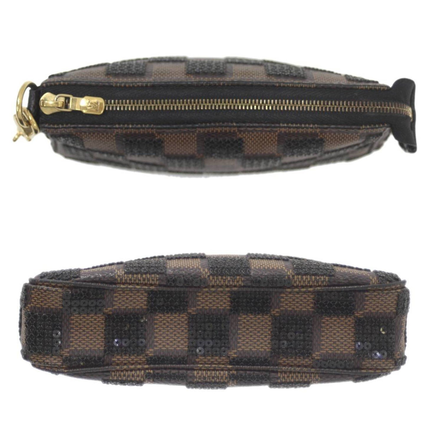 Louis Vuitton Mini Pochette Accessoires Brown Canvas Clutch Bag