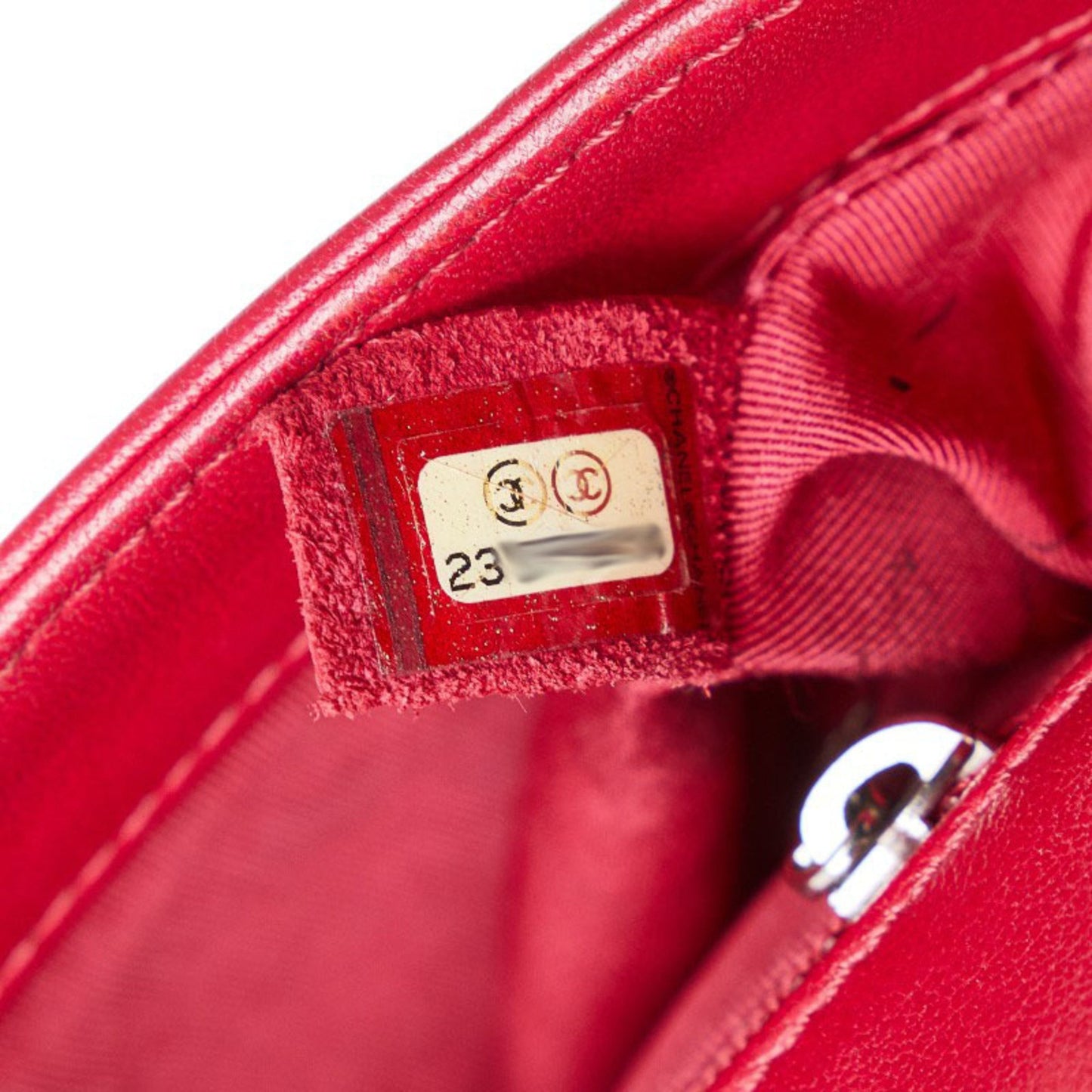 Chanel Coco Mark Red Leather Shoulder Bag