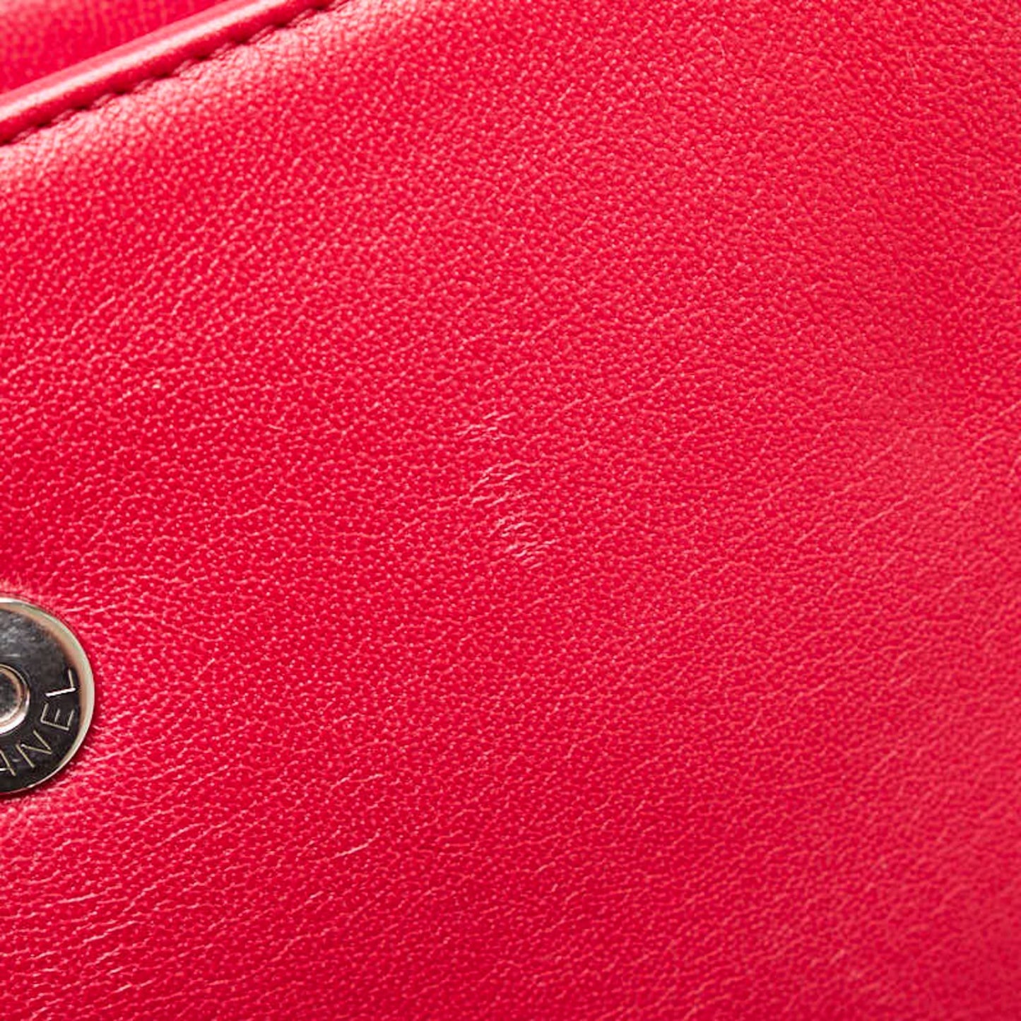 Chanel Coco Mark Red Leather Shoulder Bag