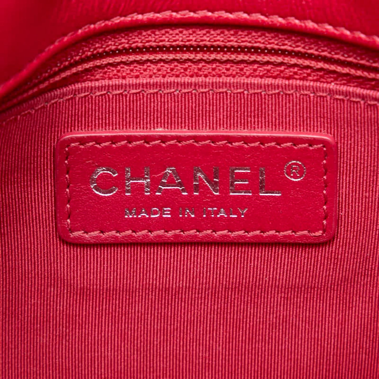 Chanel Coco Mark Red Leather Shoulder Bag