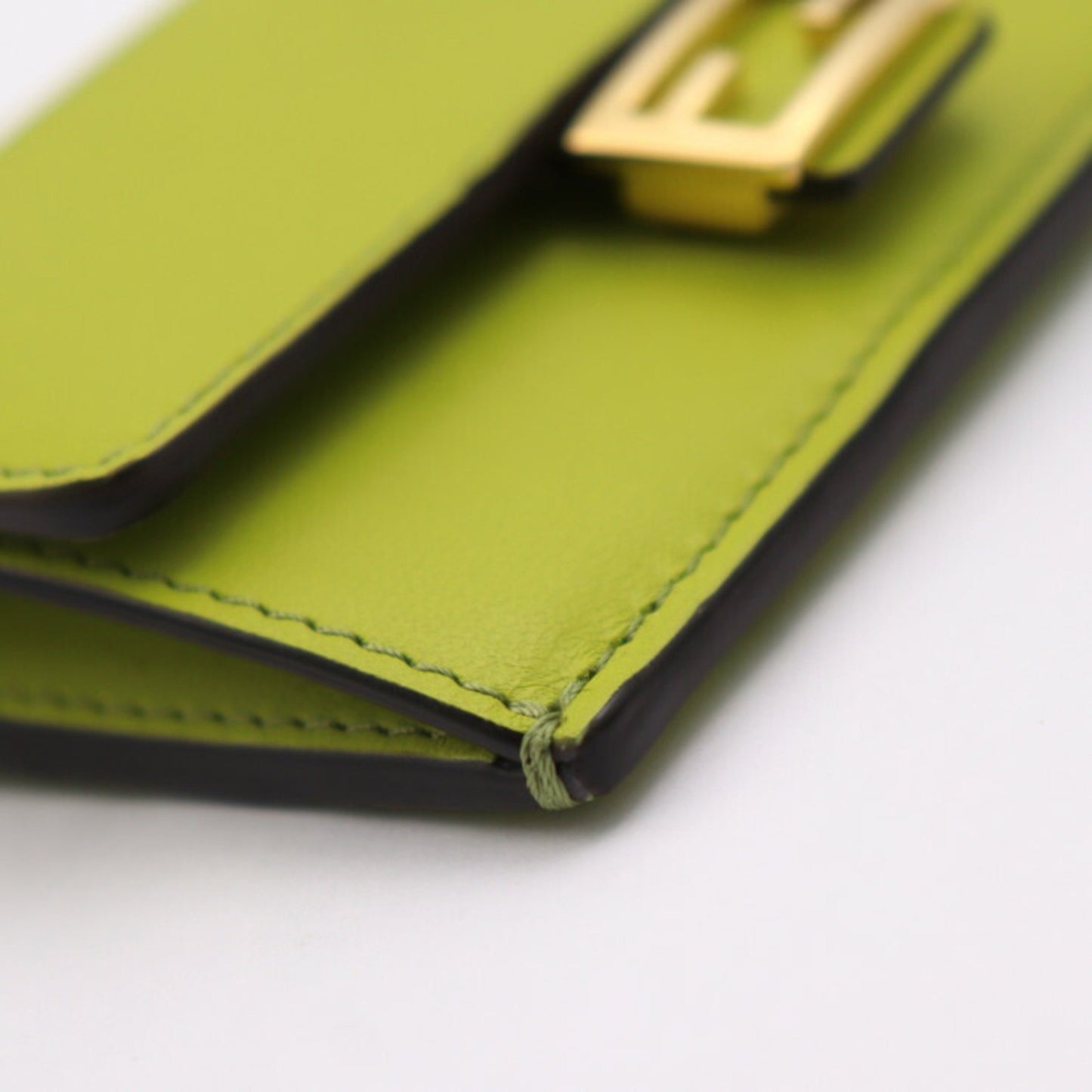 Fendi Baguette Green Leather Wallet Accessories