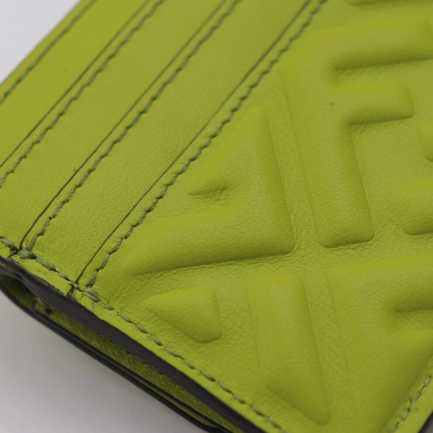 Fendi Baguette Green Leather Wallet Accessories