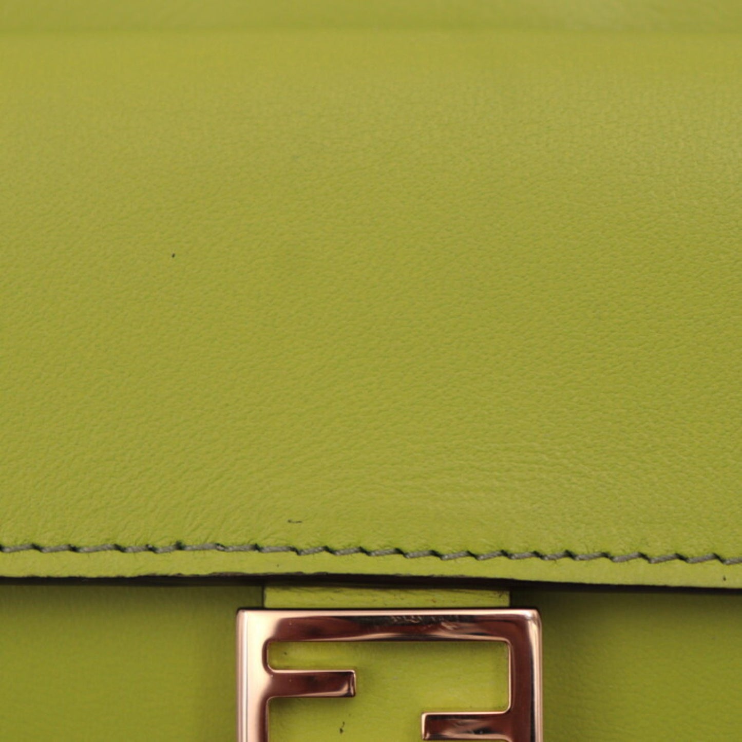 Fendi Baguette Green Leather Wallet Accessories