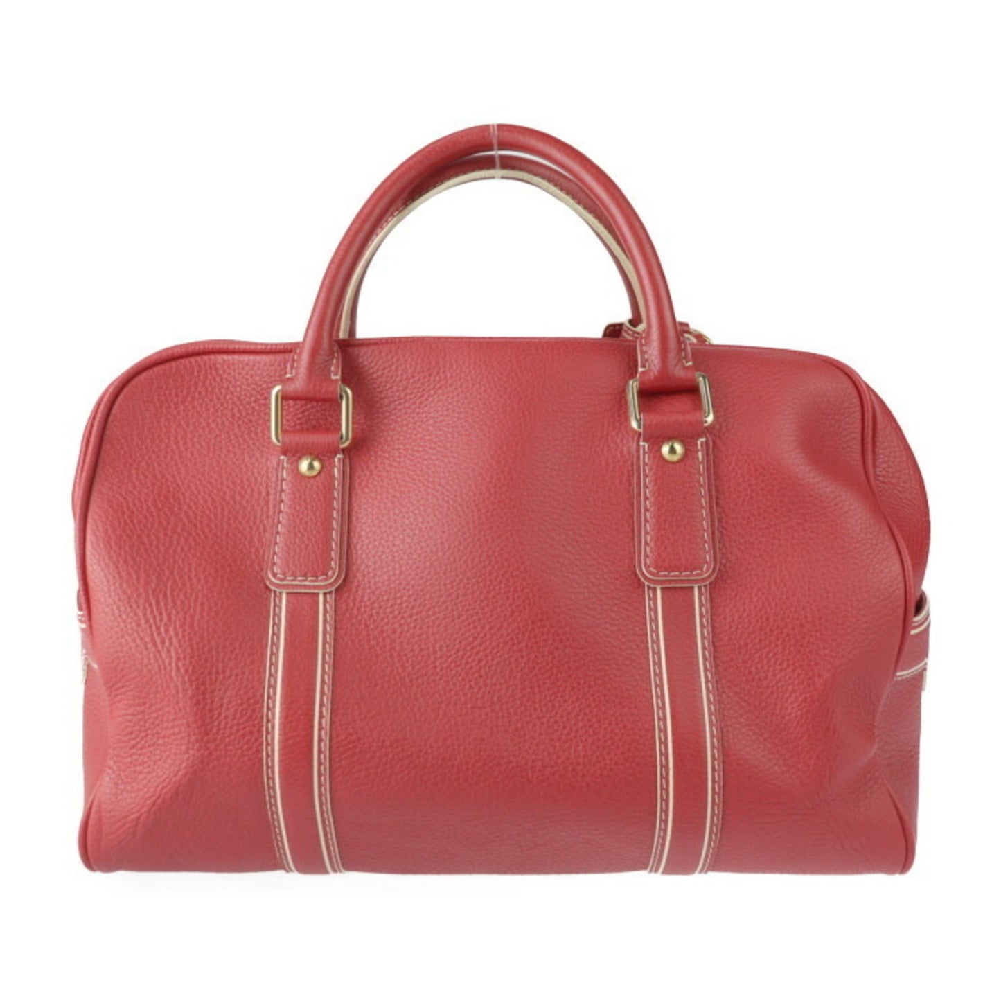 Louis Vuitton Carryall Red Leather Travel Bag