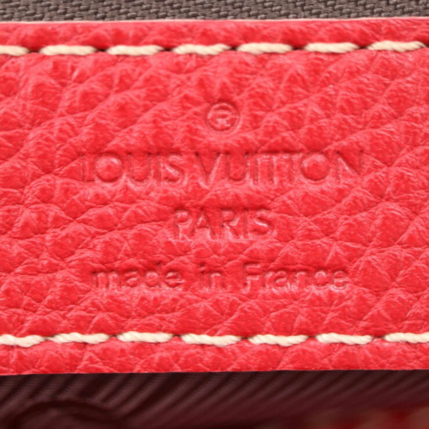 Louis Vuitton Carryall Red Leather Travel Bag