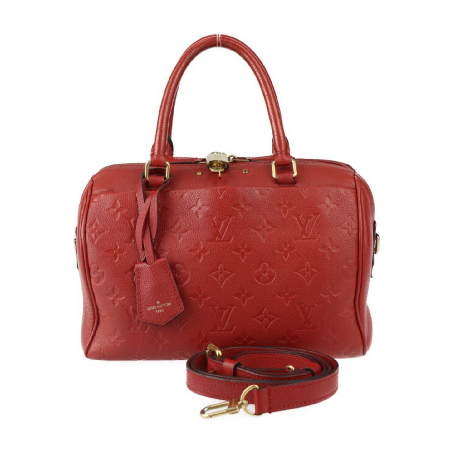 Louis Vuitton Speedy bandoulière 25 Red Leather Hand Bag