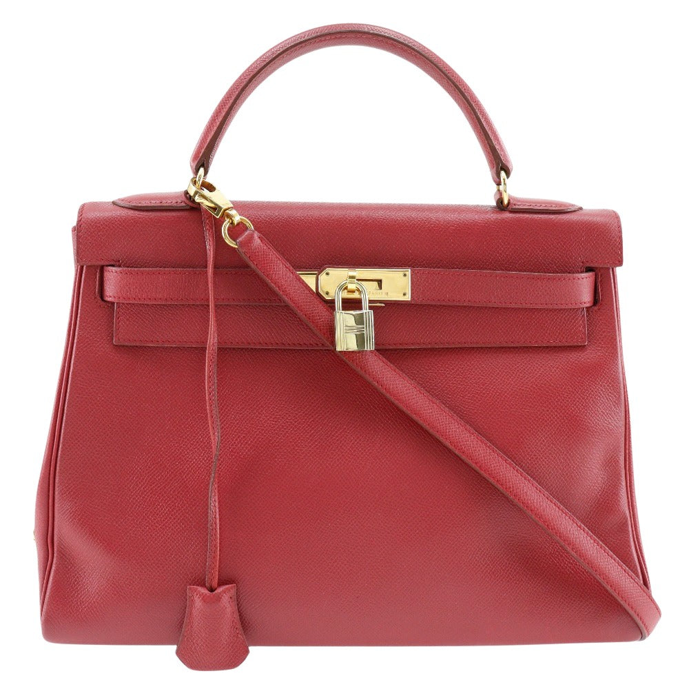 Hermès Kelly Red Leather Hand Bag