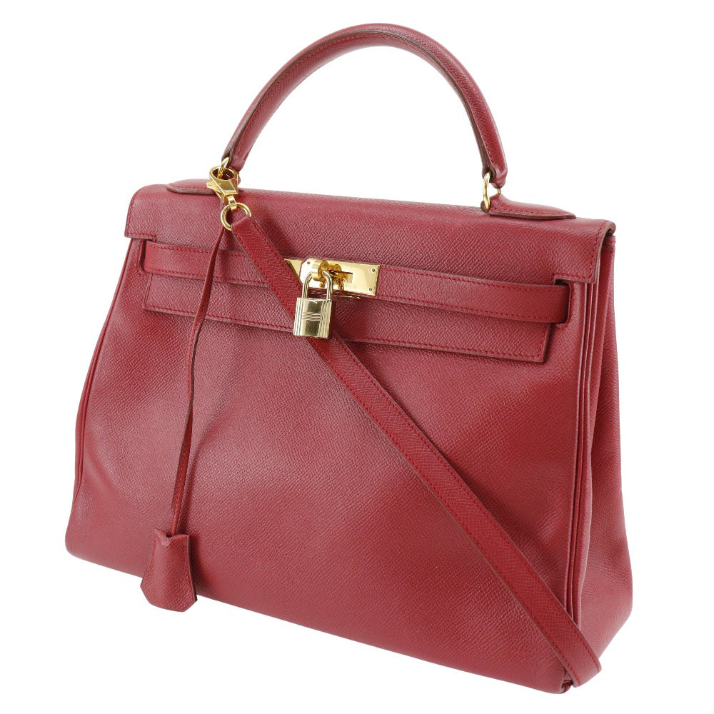 Hermès Kelly Red Leather Hand Bag