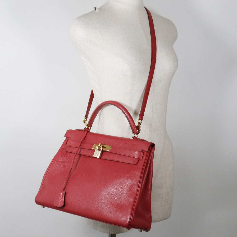 Hermès Kelly Red Leather Hand Bag