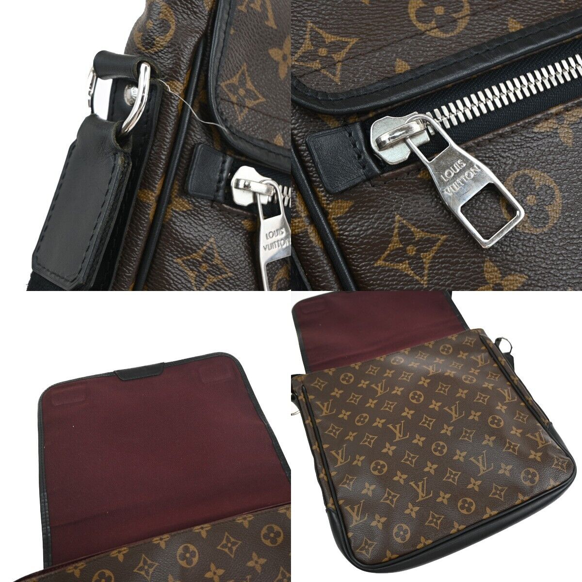 Louis Vuitton Bass Brown Canvas Shoulder Bag