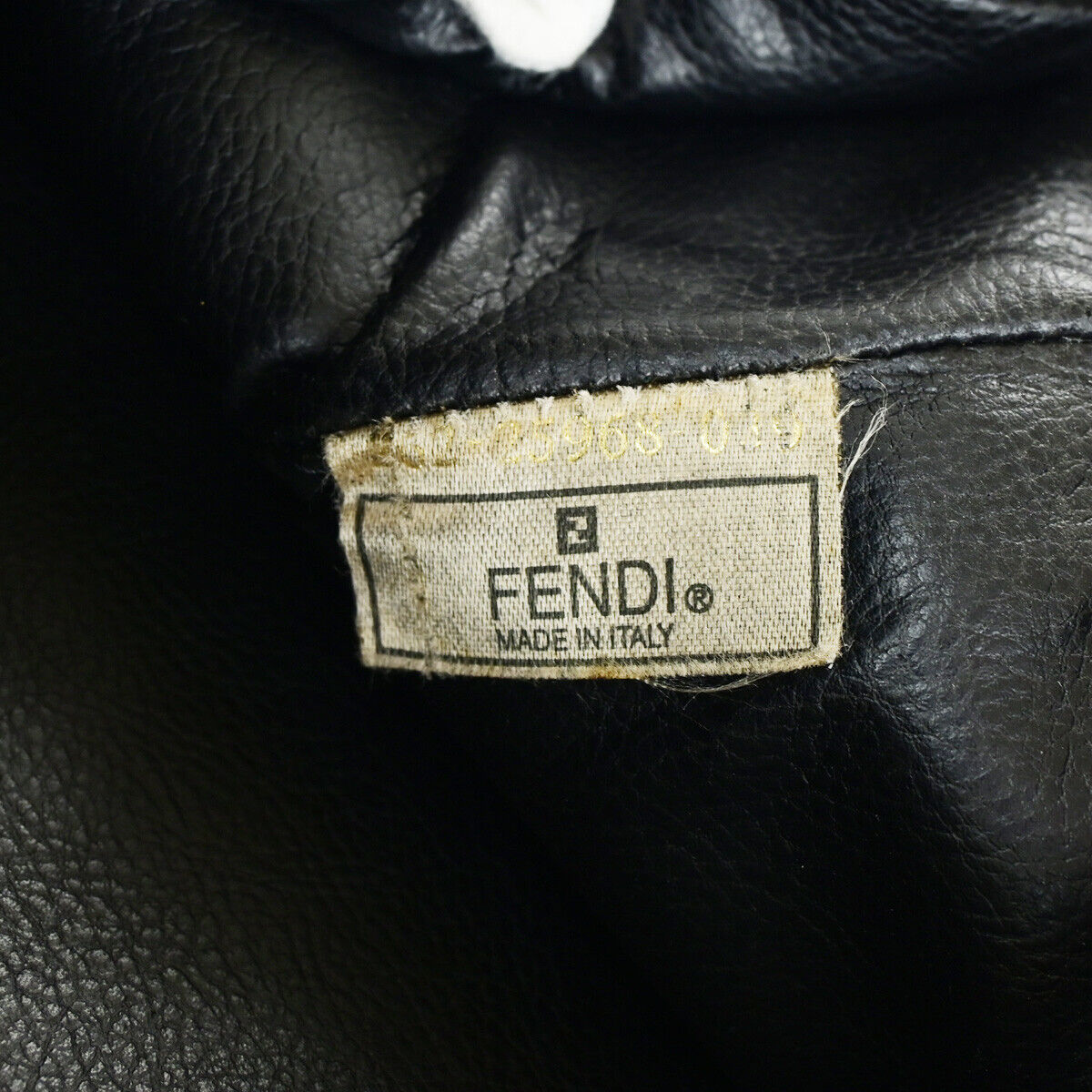 Fendi Pequin Khaki Canvas Clutch Bag