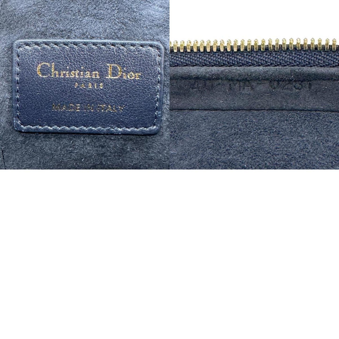 Dior Vanity Navy Leather Hand Bag