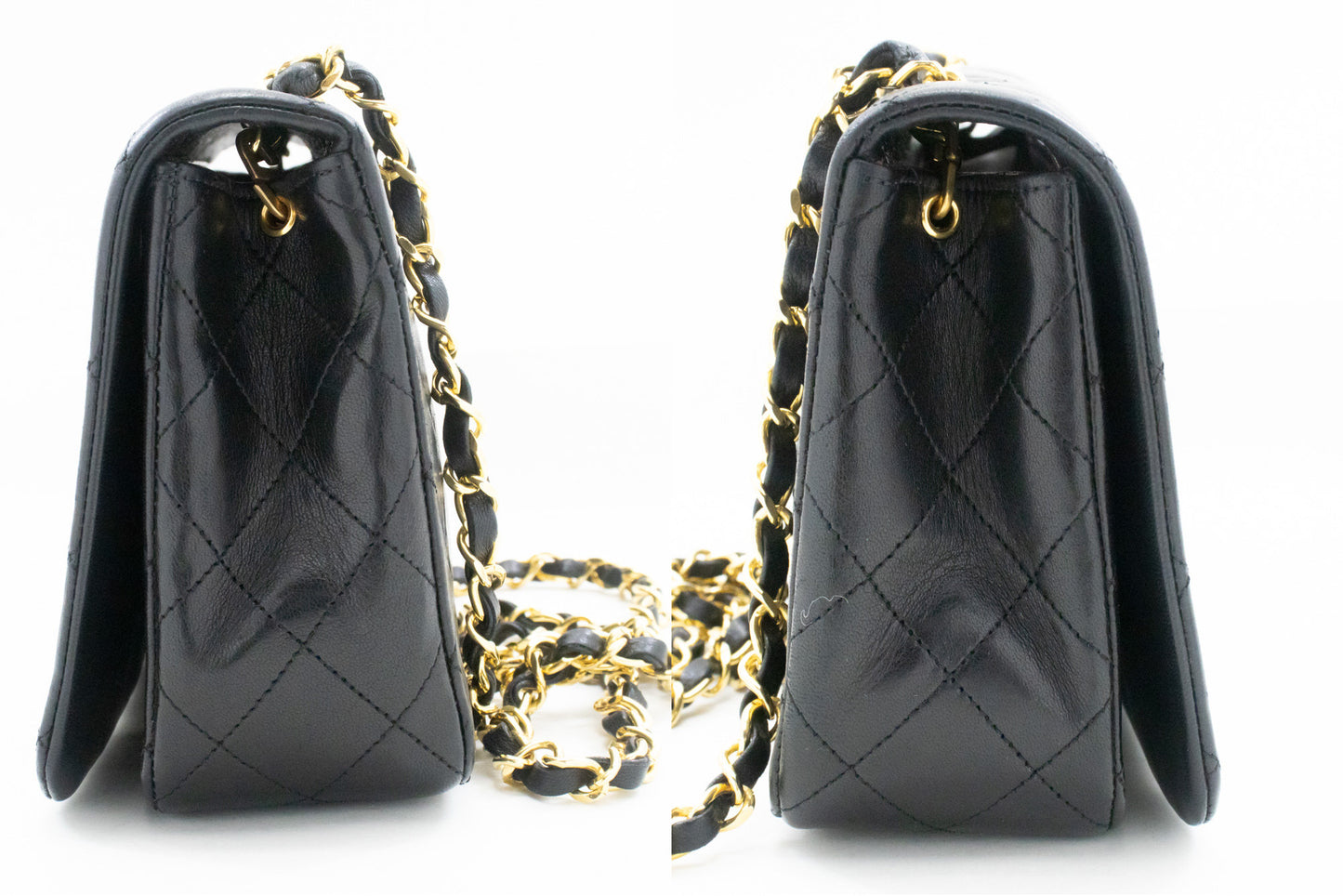 Chanel Full Flap Black Leather Shoulder Bag