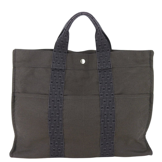 Hermès Herline Grey Canvas Tote Bag